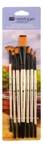 Comprar Set De 7 Pinceles Artísticos Prestige Acrílico Óleo Acuarela Cerdas Amarillo