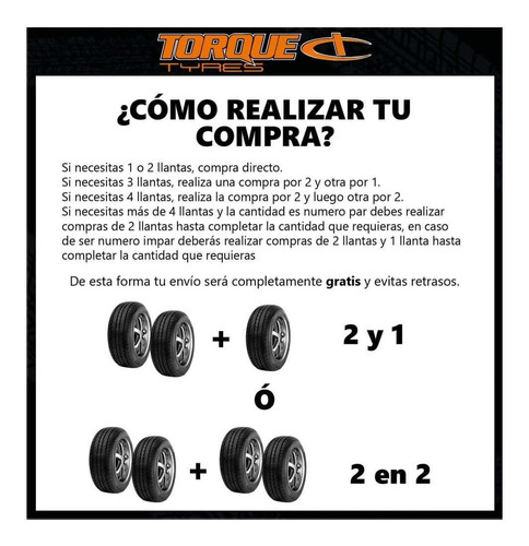 Paq 2 Llantas 205/70 R15 Torque Tq-05 106/104r