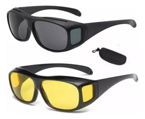 Pack 2 Lentes Hd Vision Nocturna Para Conducir Auto Y Moto