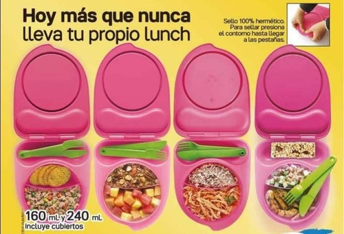 Tupperware Lunch System 400 Ml Con Cubiertos