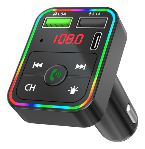 Cargador De Coche Bluetooth Fm Reproductor De Mp3