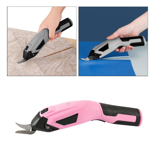 Tijeras De Tela Eléctricas Inalámbricas, Caja De Rosado