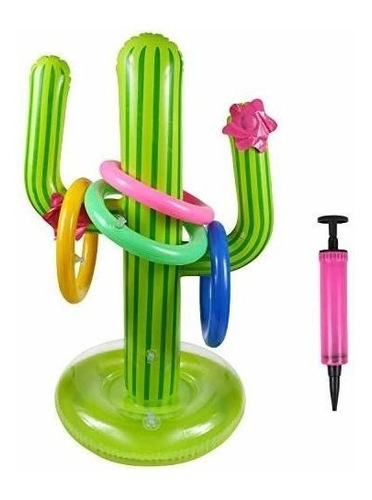 Juego De Lanzamiento De Anillos De Cactus Inflables Jue...