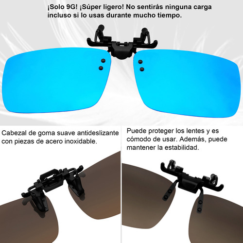 Lentes de Sol Kanastal M2219 Clip Azul Polarizados UV Unisex