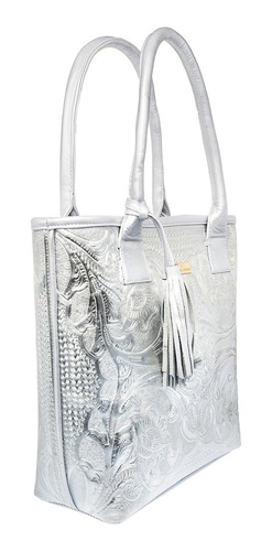 Imagen 2 de 4 de Bolso De Piel Cincelado Soraya Bolsa Dama Artesanal Env Full