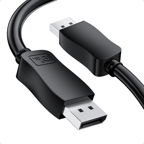 Cabo Displayport 8k Hdmatters 1.4: Alta Resolução Até 8k@60hz, Largura De Banda 32,4 Gbps, Suporte Dsc, Conectores 20 Pinos, 1,8m De Comprimento Hdr Mst Dsc