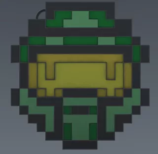 Masterchief Helmet Pixelart- Figura Plastica