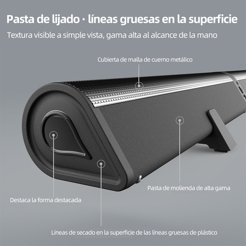 Barra De Sonido Bocina Bluetooth Recargable Soundbar Activo