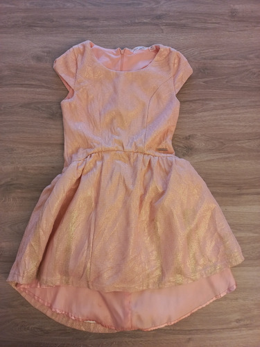 Vestido Importado Eeuu Nena 6-8 Años Fiesta Rosa Dorado 