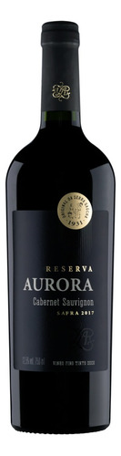 Vinho Cabernet sauvignon Aurora Reserva 2017 adega Cooperativa Vinícola Aurora 750 ml