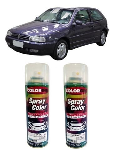 Tinta Spray Automotivo Roxo Do Gol, Violeta Fox + Verniz