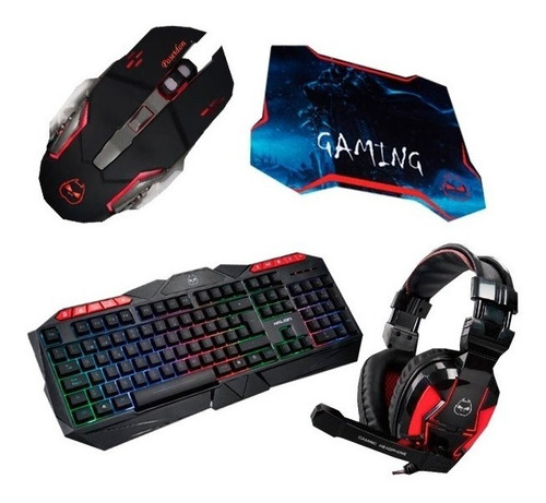 Kit Gamers 4-1 Poseidon Ha-850c (teclado,audifono,mouse,pad)