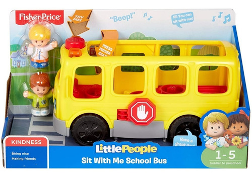 Fisher Price Little People Autobus Escolar + Sonido Y Frases