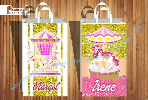 Bolsitas Para Sorpresitas Carrousel Calesita X 10 Unid.