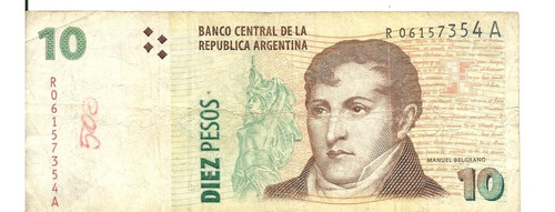 Billete : Diez Pesos Reposición Año 2014