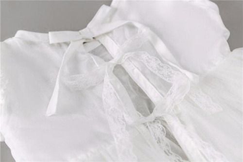 Vestido Branco P/ Bebês Com Touca P/ Batizados Ou Reveillon
