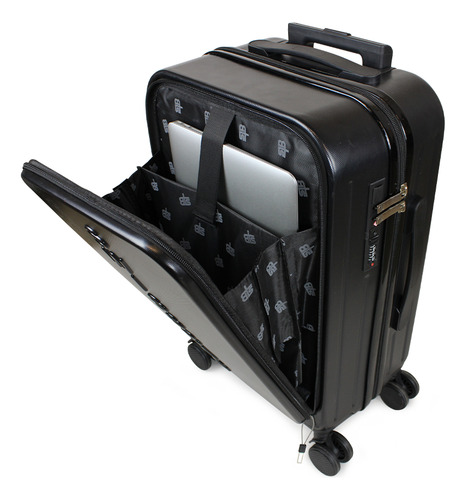 Maleta Cabina Tokio Negra Especial Porta Notebook Swiss Bag
