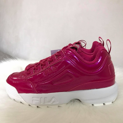 Tenis Fila Disruptor Ii Liquid Luster Sneaker Brillo Fucsia