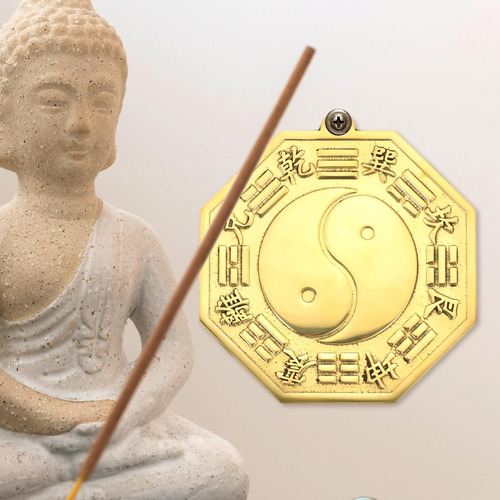 Feng Shui Ji Espejo Chino Bagua Cobre Decoración Tradicional