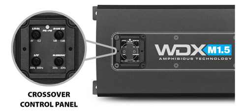 Amplificador Marino De Audio Db Drive Wdxm1.5 Amphibious Series Monoblock 1 Canal Clase D Full Range 1500 Watts 1 Ohm Color Negro