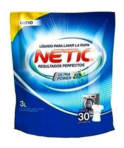 Netic Jabon Liq Para Lavar Ropa X 3lt 1 Caja De 4 Unidades