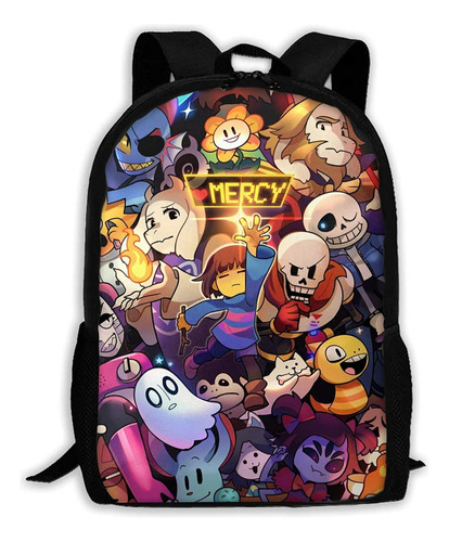 Undertale Sans Mochila Mochila Escolar Impresión Digital 3d