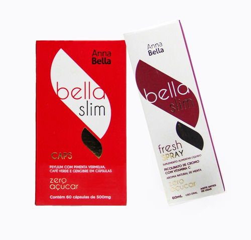 Kit Emagrecedor Bella Slim Caps E Bella Slim Fresh Spray