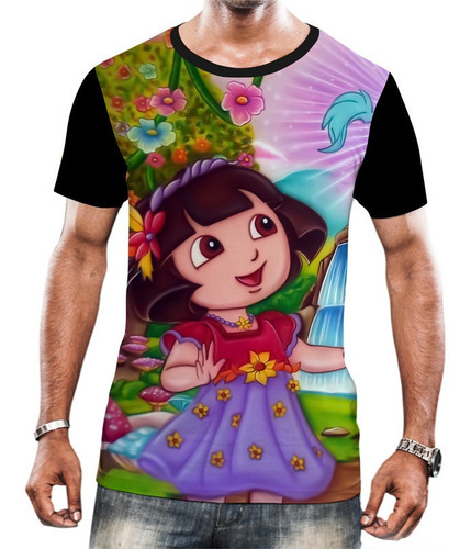 Camisa Camiseta Dora Aventureira Desenho Infantil Botas 1