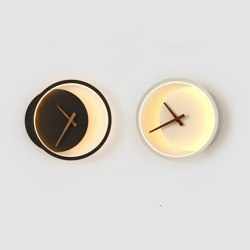 Relógio Minimalista Com Luz De Parede Relógio Branco