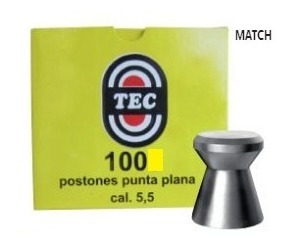 Postones Tec Match 5.5 Mm Caja 100 Un / Armeria Virtual