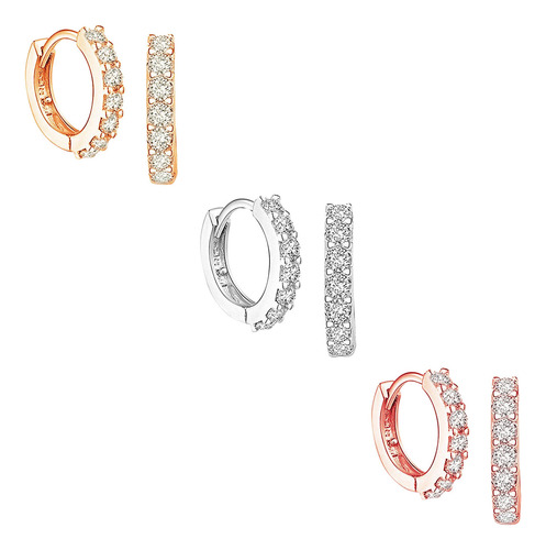 Pendientes Modernos H 4543 Para Mujer/hombre, 3 Pares