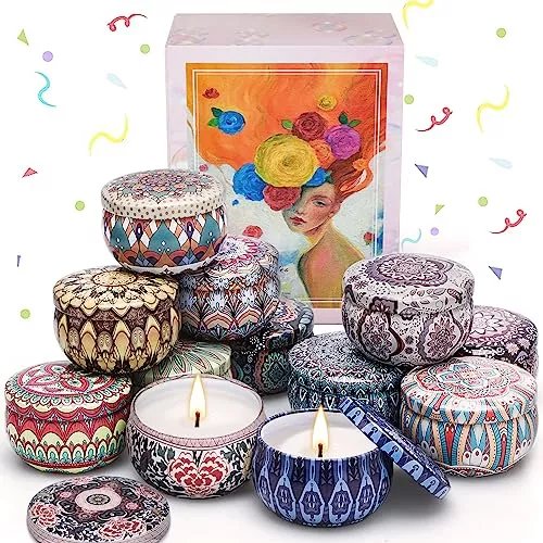Velas aromáticas para el hogar, paquete de 4 velas perfumadas, velas de  salvia de lavanda, regalos para mujeres, velas de soja natural de larga