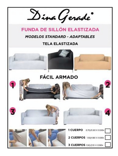 Funda De Sillon 1 Cuerpo Elastizado Dina Gerade