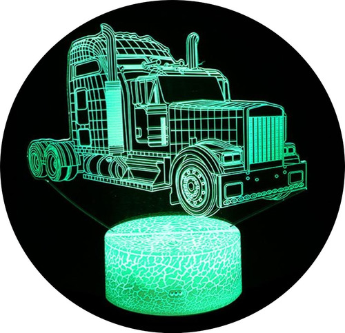 Lampara Led Acrílico Camión Kenworth Doble Troque Carga