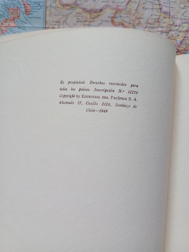 Pablo Neruda - Dulce Patria / Del Pacífico 1ed 1949 (Usado)