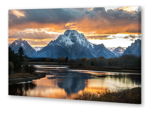 Cuadro 20x30cm Paisaje Patagonia Atardecer Cielo