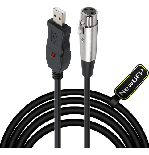 Cable Newbep De Microfono Usb A Xlr Hembra, 3 Pines