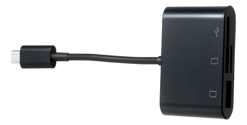 Adaptador Micro Usb Otg 3 En 1 Y Lector De Tarjetas Para Mic