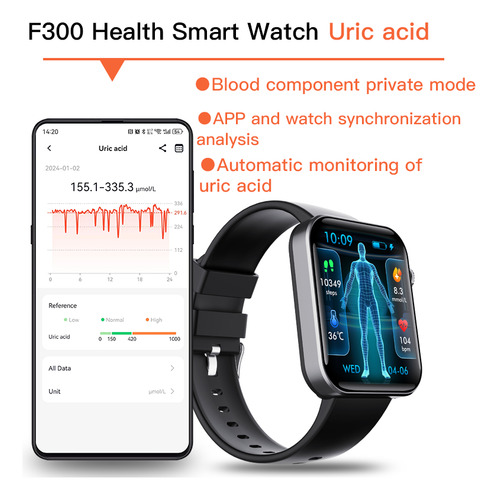 Relógio Inteligente F300 Outdoor Bluetooth Call Sports Fitne