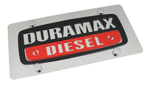 Gm Duramax Diesel Logotipo En Acero Inoxidable Pulido Placa 