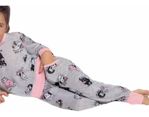 Imagen 2 de 2 de Pijama Lencatex Art. 22951 Niña Algodón Estampado