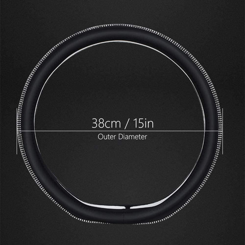 Capa Para Volante De Carro 4pcs Com Couro De Diamante