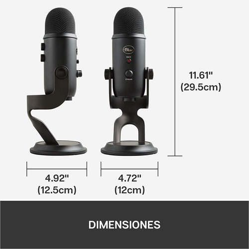 Micrófono Streaming Usb De Condensador Blue Yeti Pc/mac