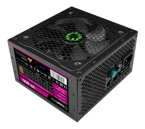Imagen 4 de 5 de Fuente de poder para PC GameMax VP Series VP-800 800W negra 100V/240V