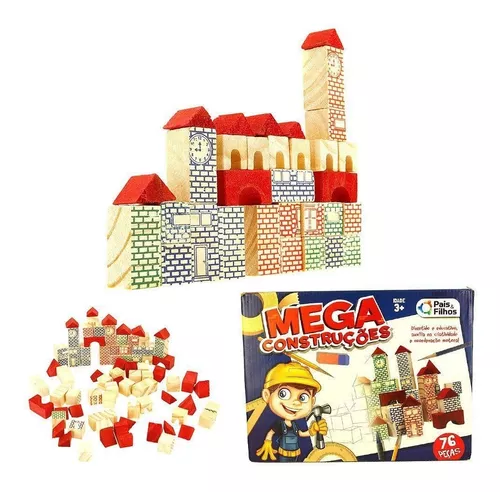 Brincando com as peças do Lego ou blocos para montar - Me põe na história