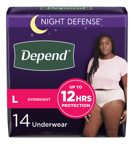 Depend Night Defense - Ropa Interior Para Incontinencia Adul