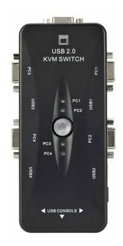 Imagen 2 de 2 de Kvm Switch Vga 4 Puertos 4 Pc Mouse O Teclado A 1 Pantalla