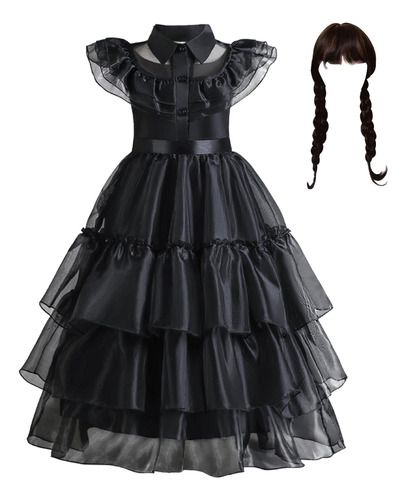 Wednesday Addams Dress, Vestidos Negros Para Fiestas Familia