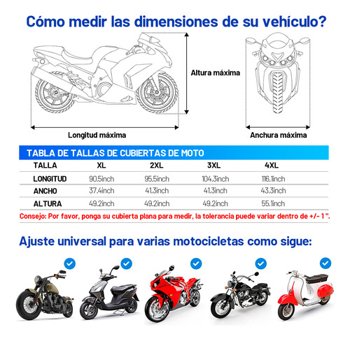Cubierta De Motocicleta Solar Impermeable Para Todo Clima