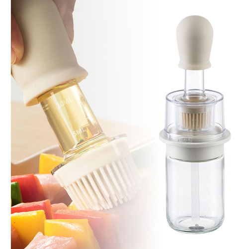 Botella De Aceite Con Cepillo De Silicona 2 En 1 180ml Para
